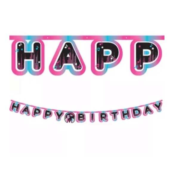 Tik Tok Birthday Banner - Picture 1 of 4